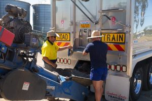 road train Biloela feedback mungbean grading shed